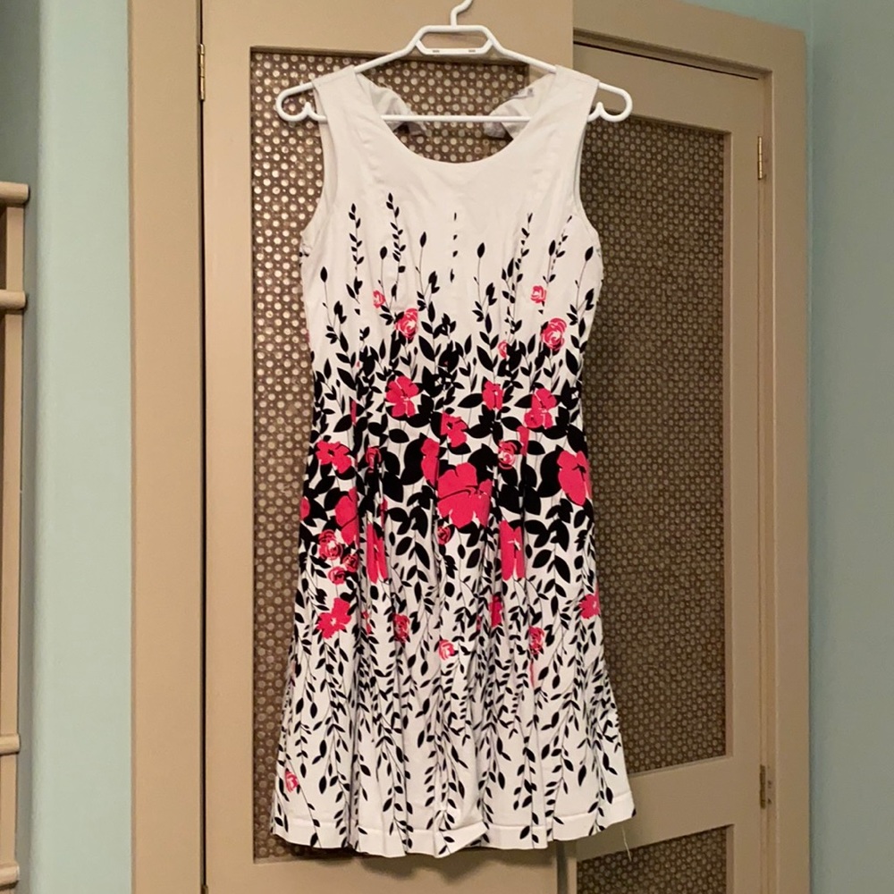 💕SOLD💕Ricki's Black and Pink Floral Midi Dress